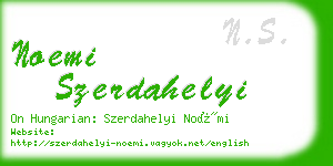 noemi szerdahelyi business card